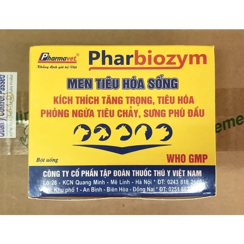 [1 gói] Men tiêu hoá sống Pharbiozym gói 5g, men tiêu hoá hỗ trợ lợi khuẩn đường ruột, điều trị tiêu chảy ở chó và mèo 0