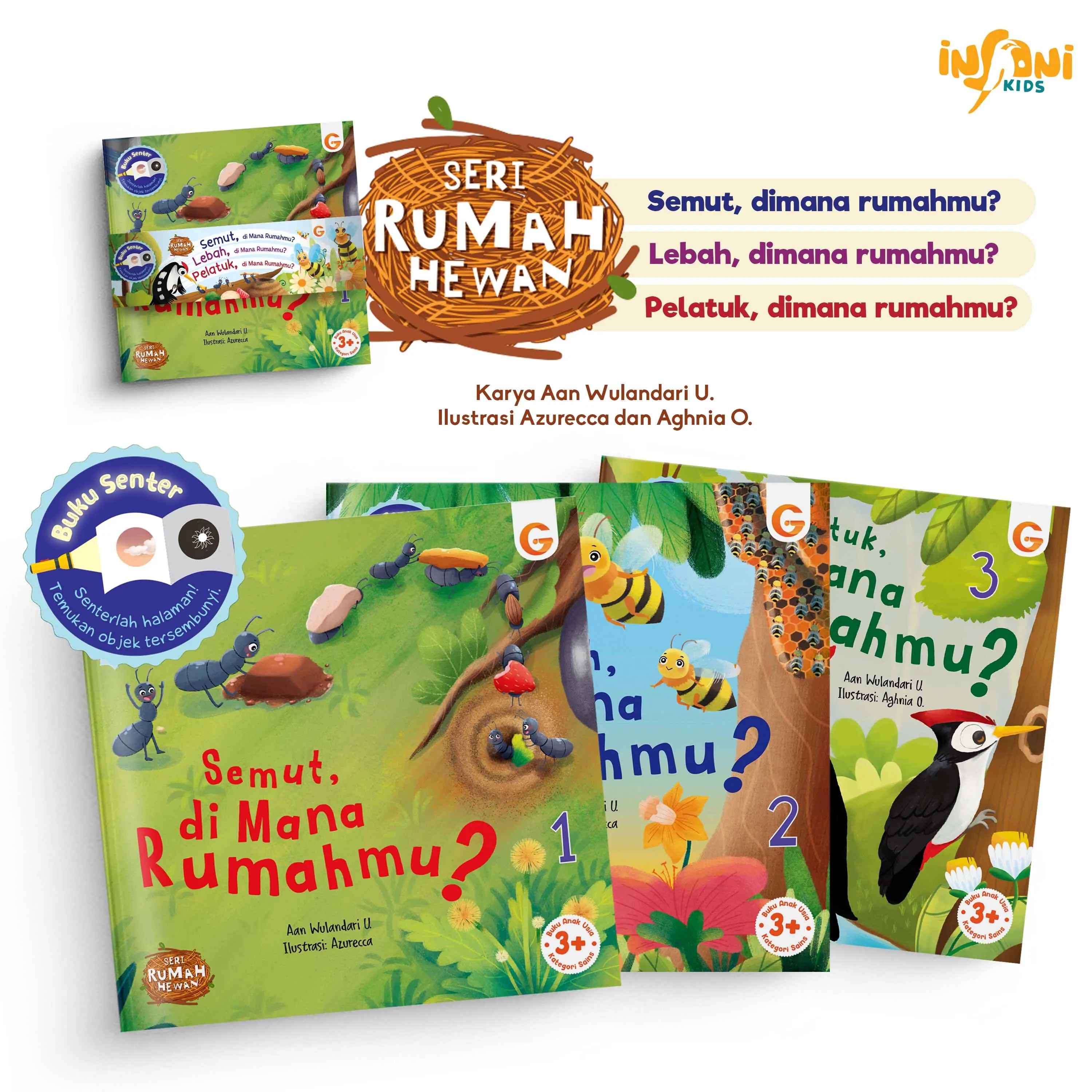 Buku Anak Seri Rumah Hewan 1 Set (3 Buku) Gema Insani