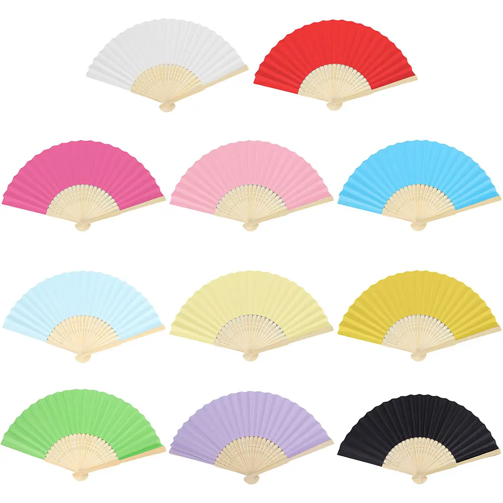 Quạt Bỏ Túi Giấy Tre, Phong Cách Trung Quốc, Trống, Gấp, Cầm Tay, Tự Làm, Quà Tặng Thủ Công