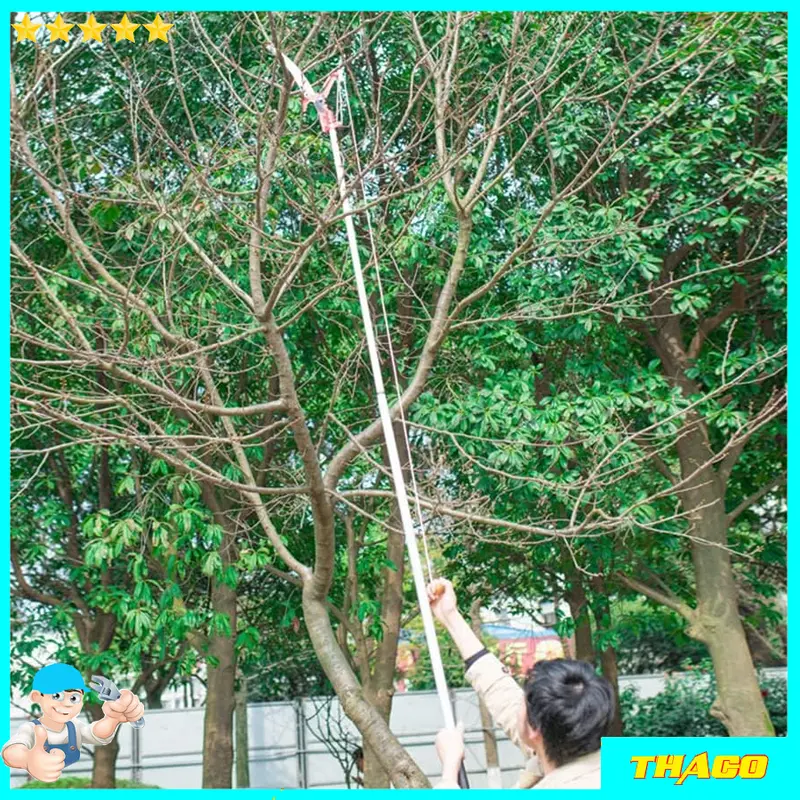 Cán nhôm 5m 3m 3 đoạn dùng cho kéo cắt cành trên cao thép sk5 2