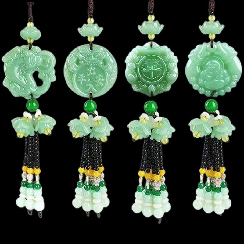 Product Introduction of MUA 2 TẶNG 20K- Khánh treo xe ô tô, tượng Phật treo xe, khánh ngọc treo taplo bằng đá nhân tạo 0