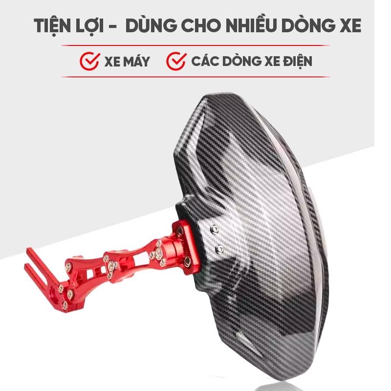 Tấm chắn bùn Vân carbon nhôm CNC cho xe điện độ loại 1 Phụ Kiện Phụ Tùng Cao Su