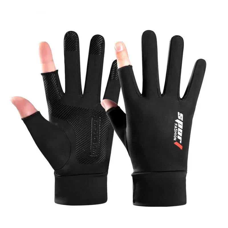 1 Pair Bike Gloves, Two-finger Exposed Breathable Cycling Gloves, Non-slip Bicycle Gloves for Cycling/fitness/motorcycle/gym/training/outdoor Sports