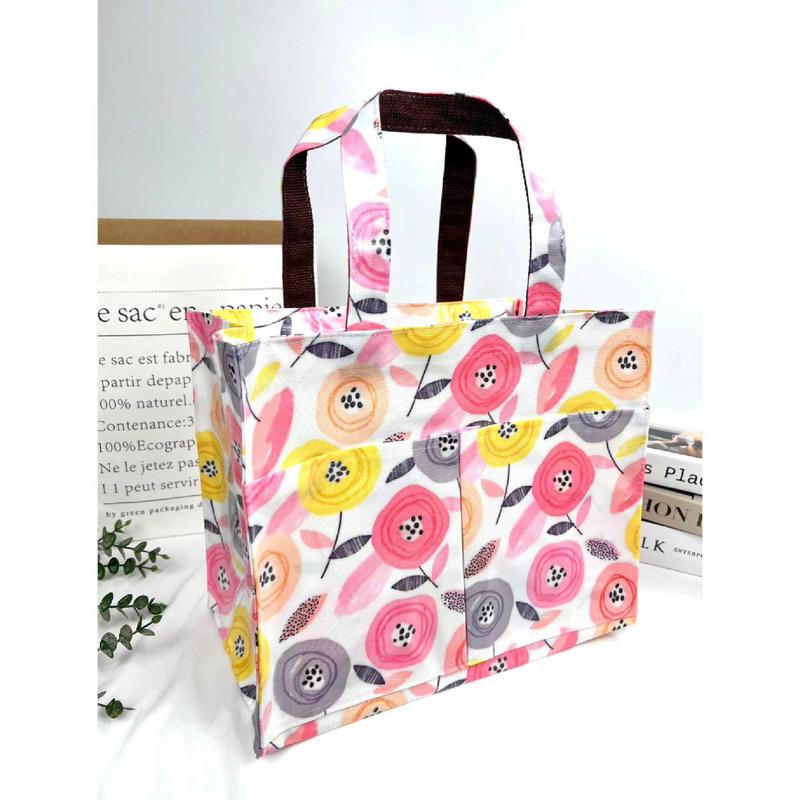 Product Introduction of กระเป๋าทรงกว้าง มีซิป กว้าง 12" สูง 9.5" หนา 7" ผ้าเคลือบกันน้ำ หนักเบา กระเป๋าผู้หญิง 8