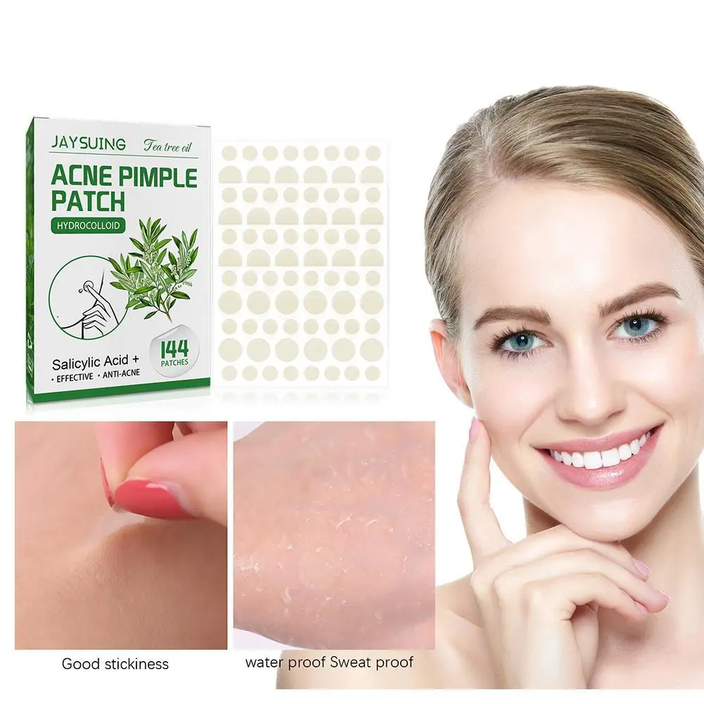 144Pcs Tea Tree Acne Pimple Patch Invisible Acne Cleansing Patch Suitable All Skin Types