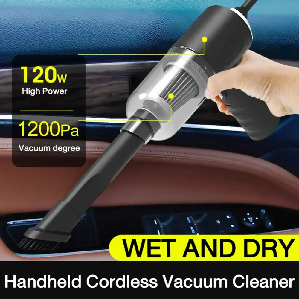 Car Cleaner Cordless Vacuum Indoor Cleaning Fast Charging Lightweight Design Powerful Suction Cordless Handheld Vacuum