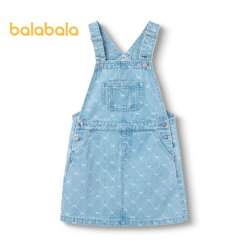 Balabala Quần Áo Trẻ Em Váy Yếm Cho Bé Gái Phong Cách Hàng Mới Về Năm 2025 Thích Hợp Cho Mùa Thu