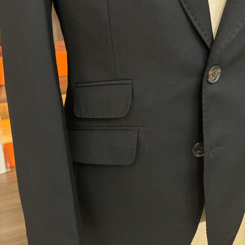 Thuận May Đo-bộ vest form dáng châu Âu cổ điển-màu Đen vải wool- size từ 55-83kg 1