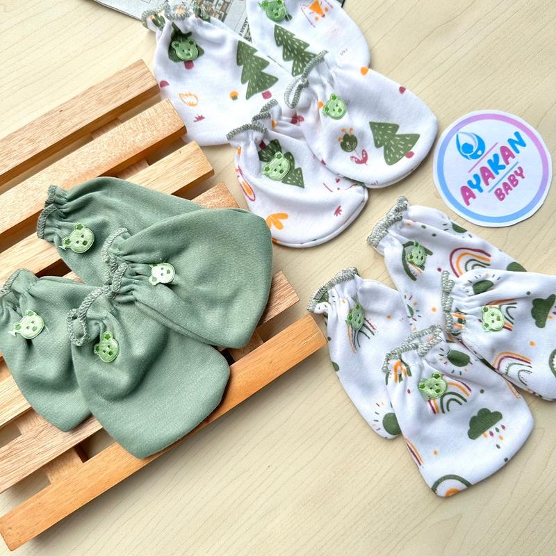 AYAKAN BABY - 3 PCS Sartaki Bayi Baru lahir newborn Series Sage Green 2