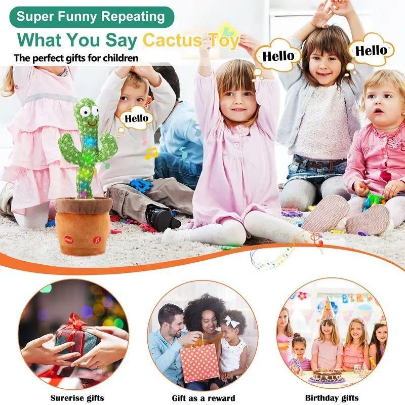 Cute Cartoon Cactus Design Dancing Toy, Singing & Dancing Fun Birthday Gift for Children 6