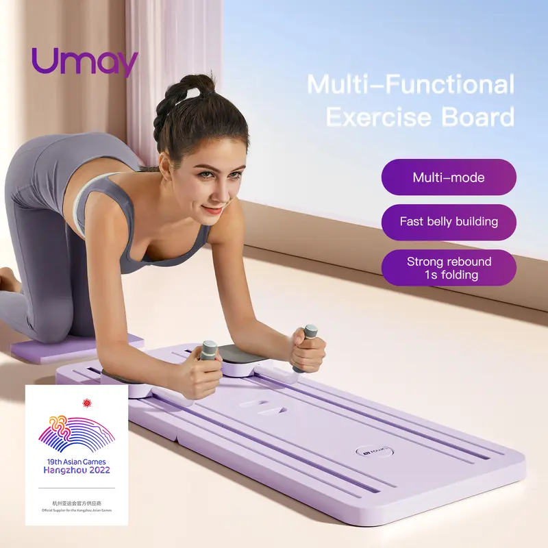 UMAY Multi-functional Ab Exercise Board, Home Pilates Reformer, Abs Workout Equipment for Abdominal & Core Strength Training, Exercise Board for Home Gym Fitness，Foldable, lightweight and efficient 1