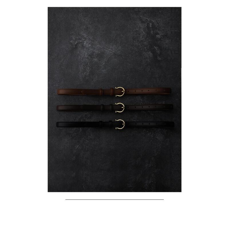 Product Introduction of Basic light mature temperament delicate belt French gold buckle leather niche light luxury belt women's trouser belt 11