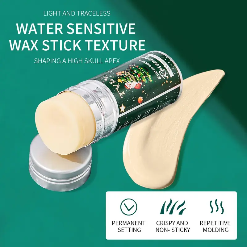 Roll-on Hair Wax Stick, Non Greasy Hair Styling Wax Stick, Suitable for Smooth and Silky Hair, Wigs, Anti Scattering and Edge Frizz Control 3