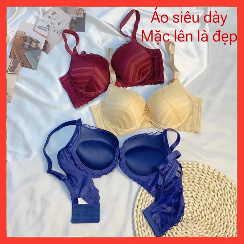 A1126 Áo Bra Nữ 4 móc cài Đệm 6-7cm mặc áo dài đẹp Hàng Việt Nam . Áo lót ren đệm siêu daỳ