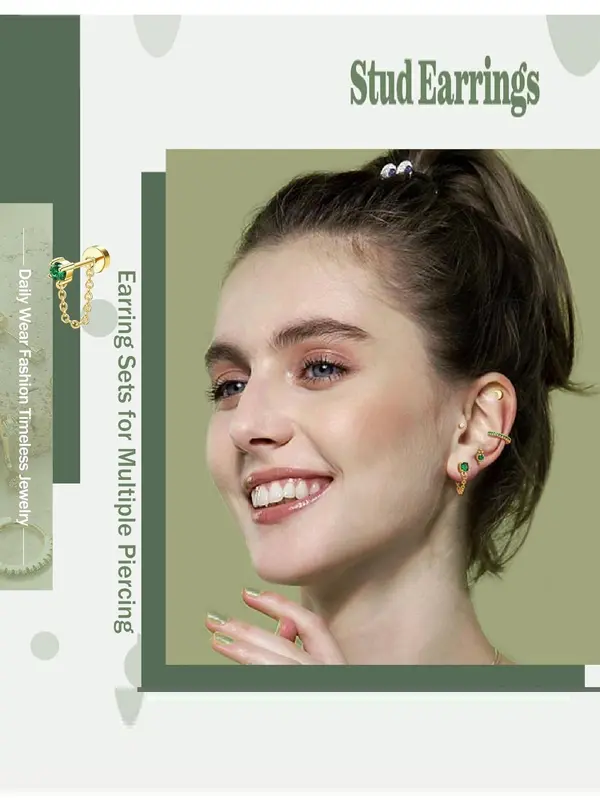 Elegant Mixed Rhinestone Decor Earrings Set, 2024 New Style Fashionable Earrings for Women & Girls, Trendy All-match & Exquisite Jewelry for Birthday Gift 8