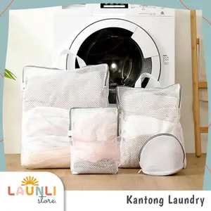 Laundry Bag Cuci Baju Kotor Tas Kantong Cucian Pakaian Tebal Washing Bag Resleting Mesin Cuci