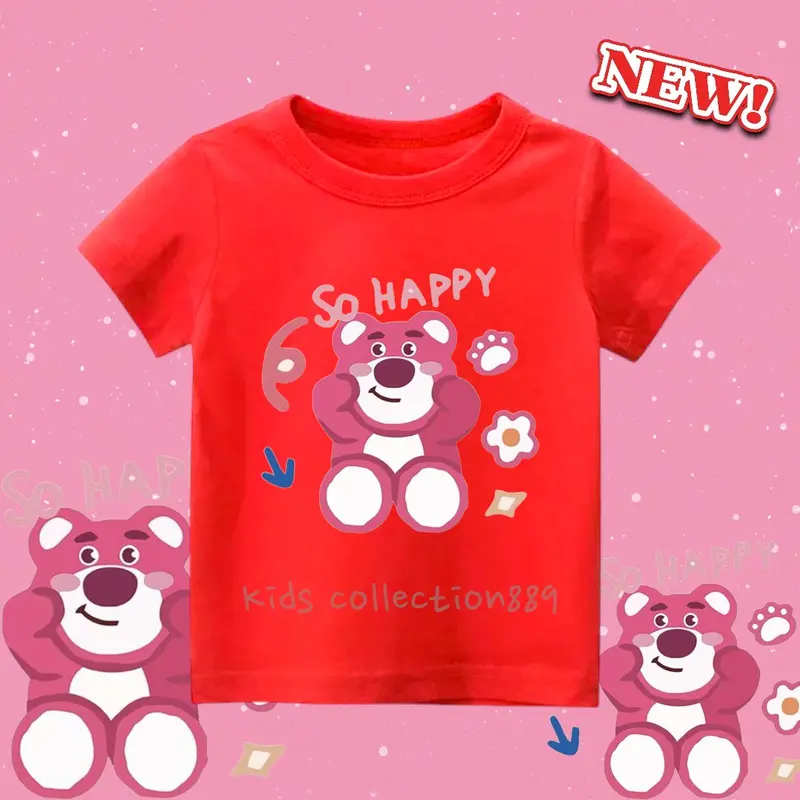Kaos anak perempuan gambar Lotso soHappy Santai Baju 4
