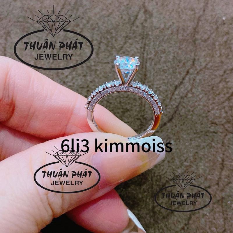 Phụ Kiện Nhẫn Nữ  N088 Đơn Giản Đai 1 Hàng Tấm Viên Chủ 6li3 Kimmoiss Đeo Tay Sang Trọng Trang Sức Bạc Ý Xi Kim- Bạc Thuận Phát