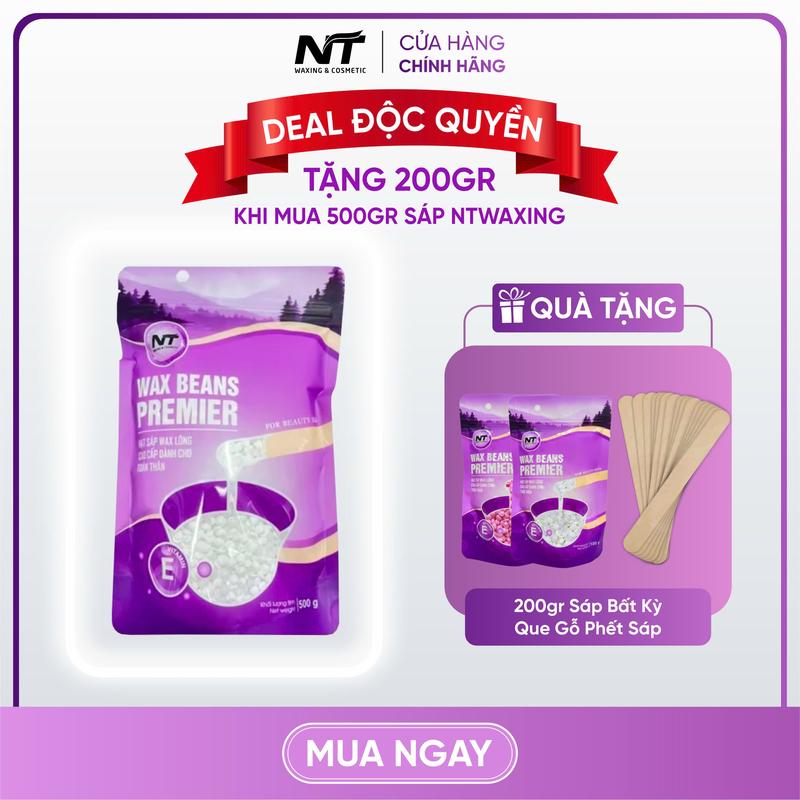 [Combo 500gr + 200gr] Sáp Wax Lông Nóng NTWaxing Chính Hãng Wax Lông Nách, Wax Tay Chân, Sáp Wax Bikini