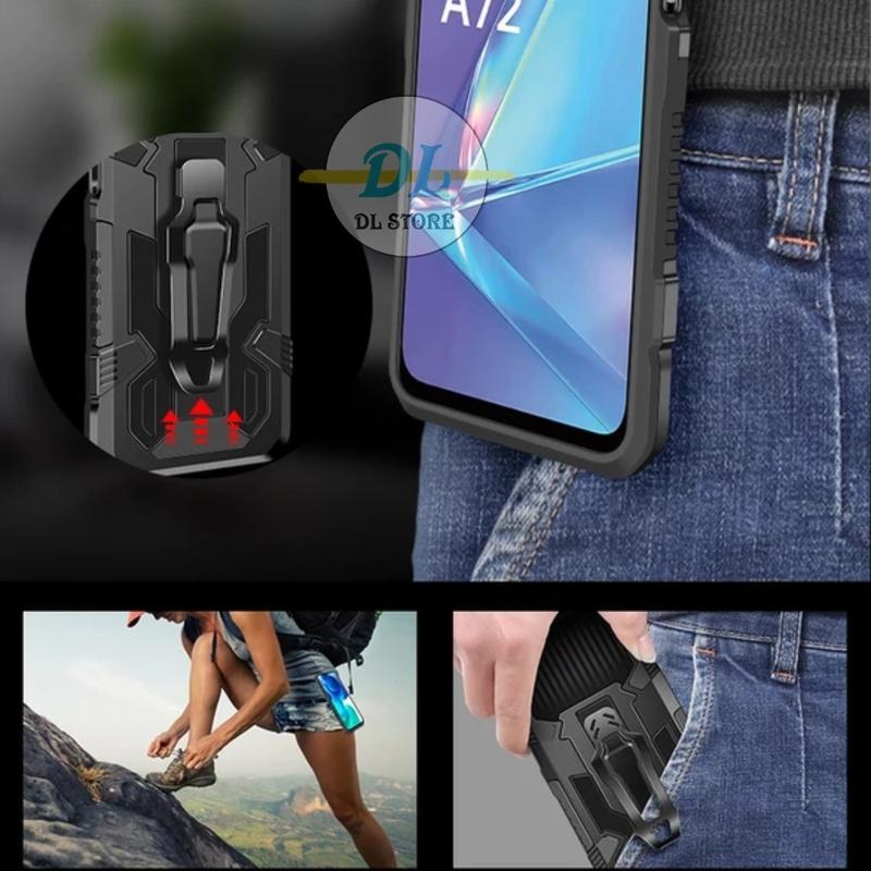 CASING HP OPPO A52/OPPO A92 CASING STANDING BACK KLIP HARD CASE ROBOT NEW COVER TPU 7