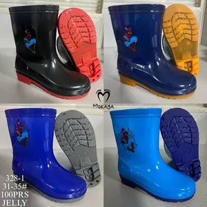 (328-1/228-1B) Sepatu Boot Jeli Anak Cowok Remaja Spid*rm*n Premium Anti Banjir Anti Air Super Keren Mokaya / Ukuran 26-35