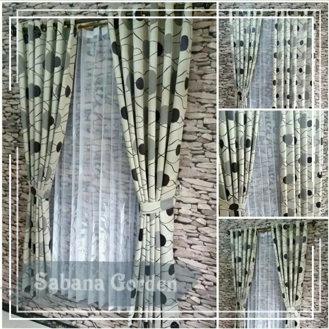 Gorden Jendela Minimalis Motif Acacia Bulat Abu 12 Smokring