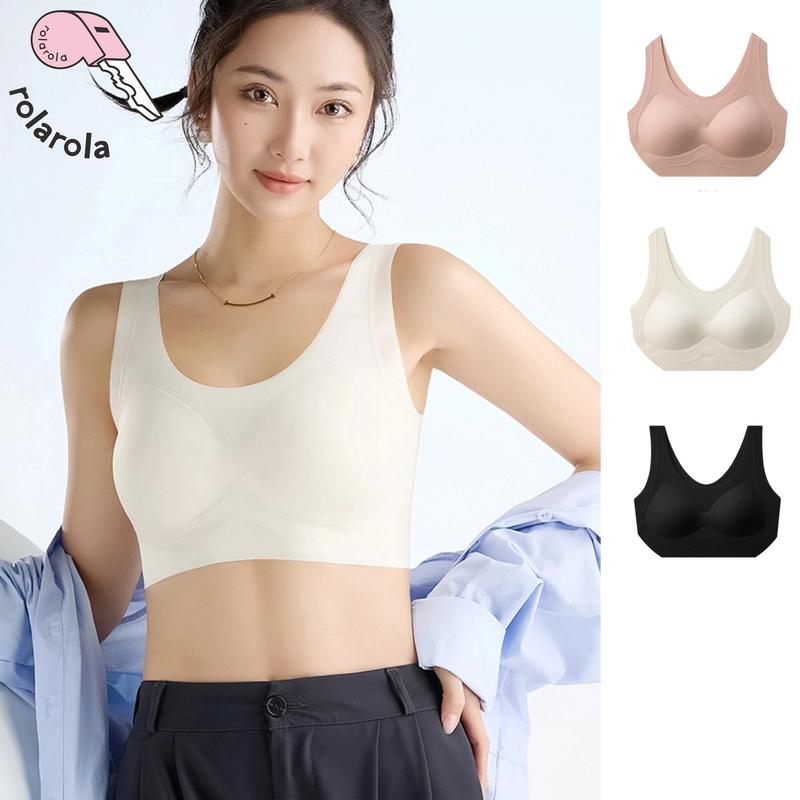 [ROLA ROLA] Áo Bra Nữ Hai Dây Bảng To Dáng Ngắn Hỗ Trợ Nâng Đỡ Vòng 1 Chất Đúc Su Cao Cấp Mỏng Nhẹ Thoáng Khí #C85