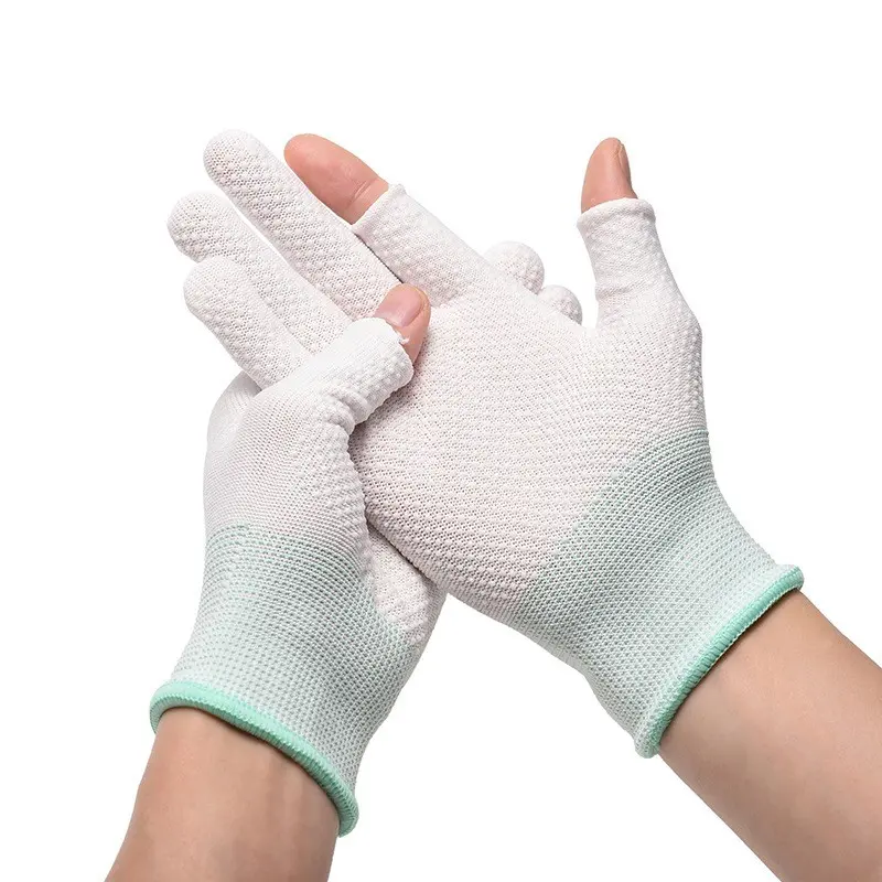 Găng tay, bao tay gang tay hở ngón chống trượt, không ngón tập thể thao, tất tay lái xe chống tia UV 8