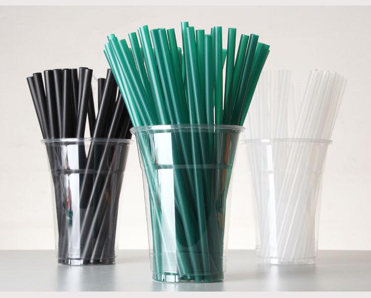 Product Introduction of Independent Paper Packaging Disposable Straw Green Coffee Black Straight Straw Juice Drink Milk Tea Straw Plastic Rietjes 9