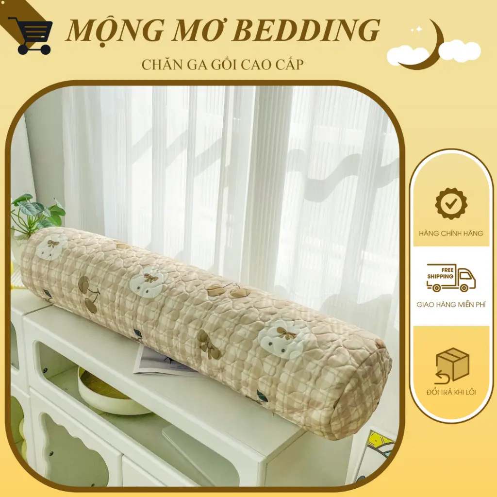 Vỏ gối ôm cùng màu chiếu điều hòa cao su non Markcross, họa tiết cute xinh xắn, cực kỳ dày dặn hàng L1
