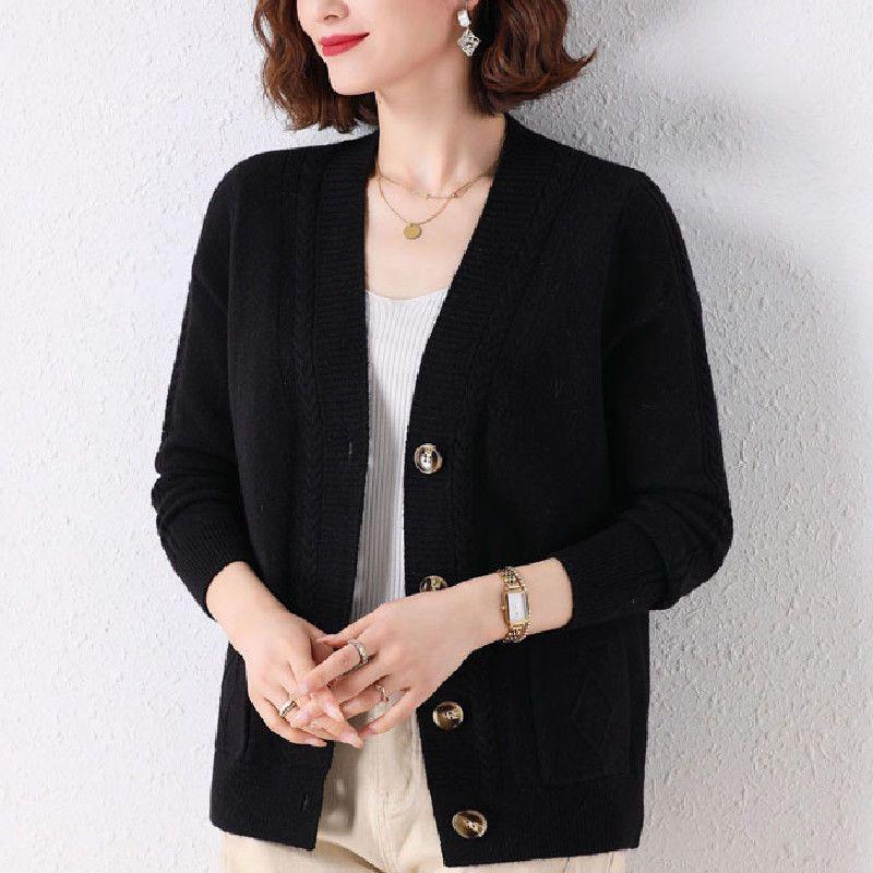 Áo Cardigan Len Cho Mẹ TRUNG NIÊN, Dành Cho Nữ, Hàng Mới Về Mùa Xuân Và Mùa Thu 2025, Phong Cách Phương Tây, Có Thể Mặc Ngoài Trời, Áo Khoác Nhỏ Dệt Kim Thời Trang, Áo Dáng Rộng 5