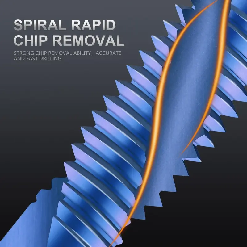 Spiral Drill Bit Set, High Speed Steel Drill Bit Set, Hex Shank Twist Drill Bit, Power Tool Accessories for Drilling, Home Accessories 5