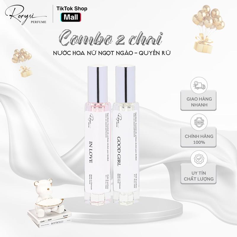 Combo 2 Chai Nước Hoa Nữ Rorysi Gợi Cảm , Dạng Xịt 10ml Perfume