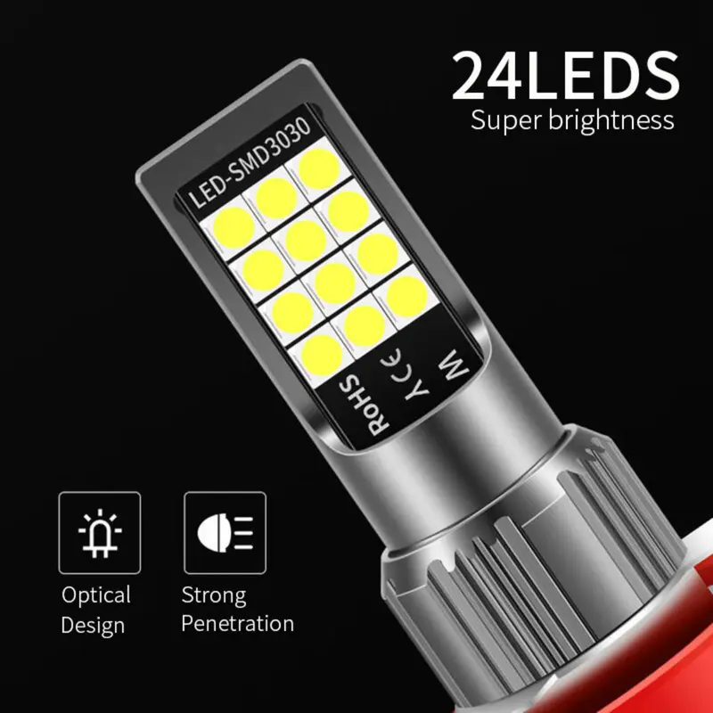 【COD+Ready Stock】Lampu Led Fog Lamp 35W 12V Mobil H11 Dua Warna Selalu Cerah, Putih + Cahaya Emas Lampu Mengemudi Bohlam Car 2