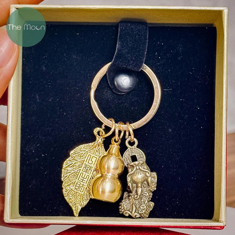 Móc Khóa Bình An [The Moon], Móc Khóa Có Kinh Chú Đại Bi, Tặng Kèm Chu Sa 2
