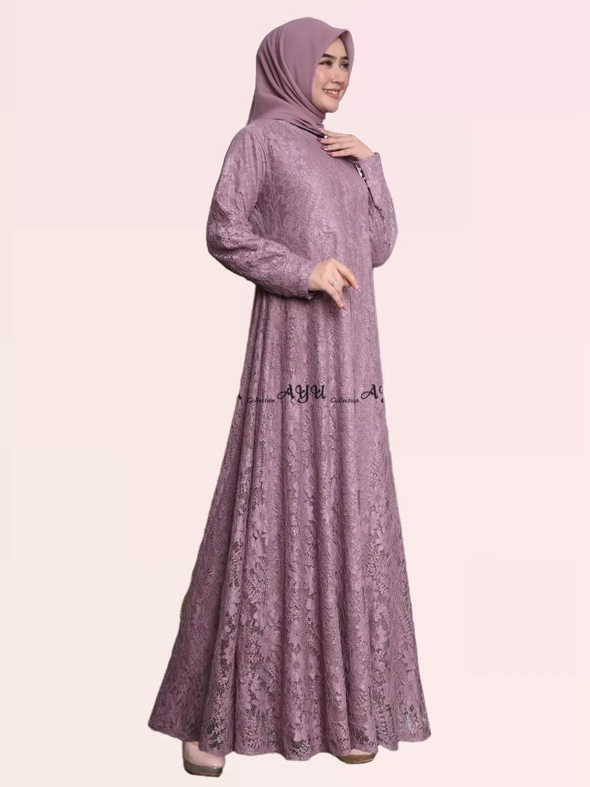 gamis safana gamis burkat jumbo dress kondangan dress pesta free masker Wanita Muslim Mewah Lembut Tebal