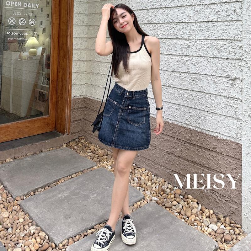 Chân váy ngắn nữ dáng chữ A có lót trong Meisy có BIGSIZE