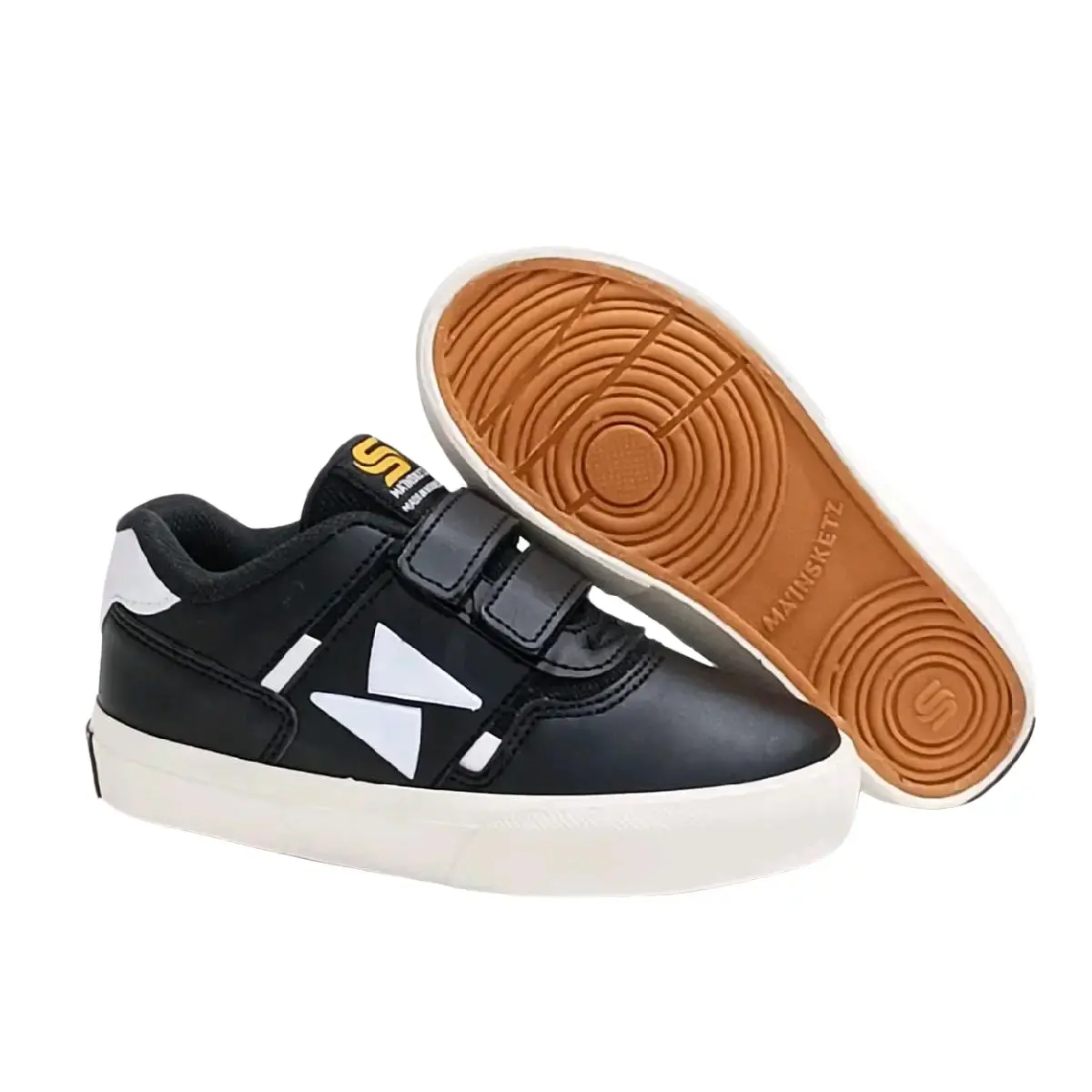 MA'INSKETZ sepatu anak laki laki sepatu anak perempuan sepatu sneaker ALNUM black white Fashion