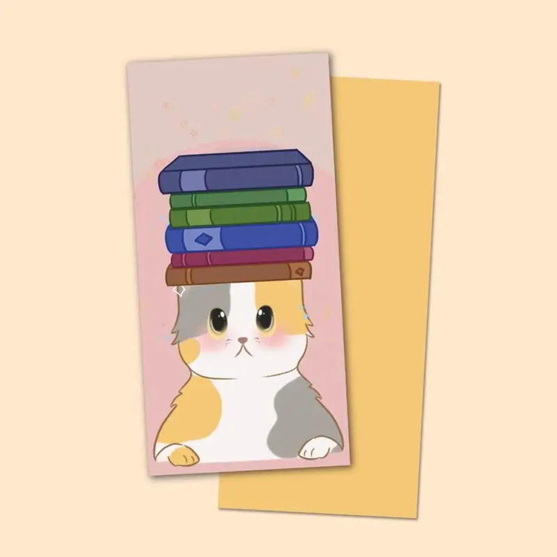 [1 Cái Ngẫu Nhiên] Bookmark Kẹp Sách, Dấu Trang Họa Tiết Hình Mèo - SBOOKS 5