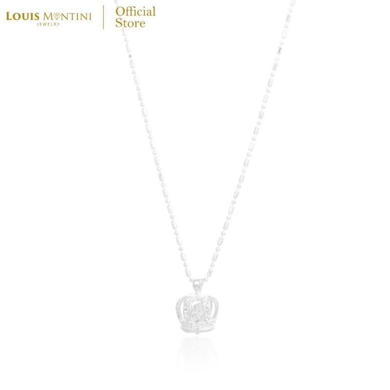 Dây chuyền bạc Louis Montini (Trang sức), dây chuyền bạc nguyên chất 92,5%, dây chuyền nữ, hình vương miện LJNC14 1