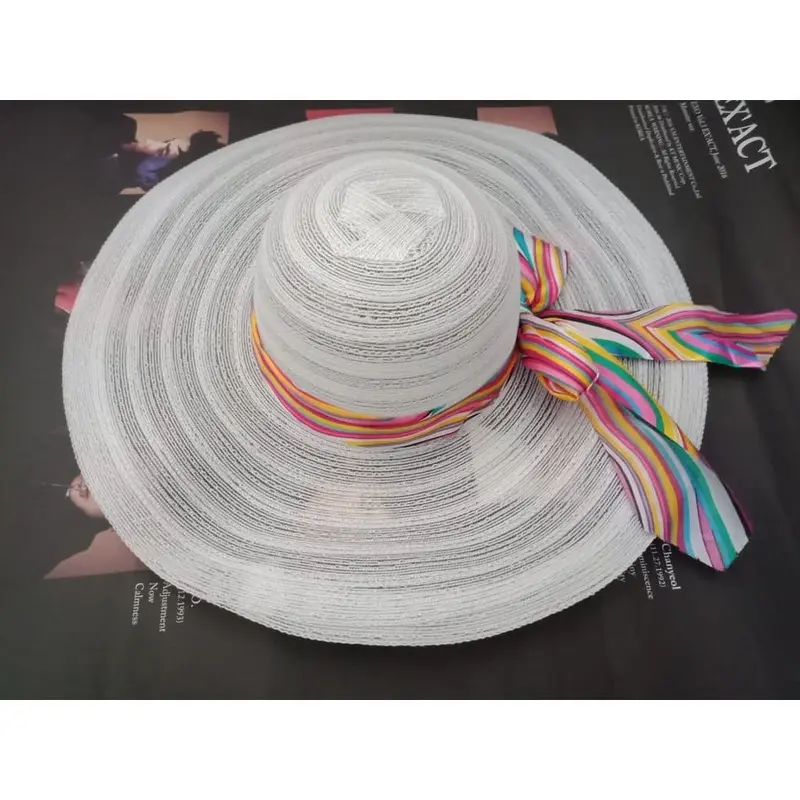 TOPI PANTAI WANITA FLOOPY PANAMA HAT RIBBON PREMIUM 5