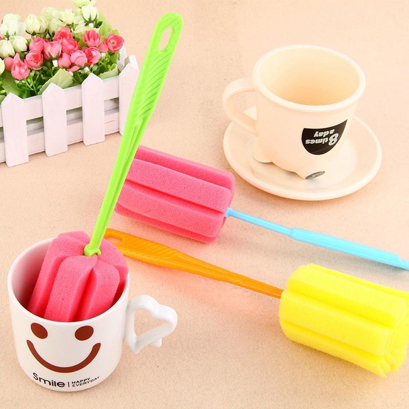 Kitchen Cleaning Tool Sponge Brush For Wineglass Bottle Coffe Tea Glass Random Color R7O7 3