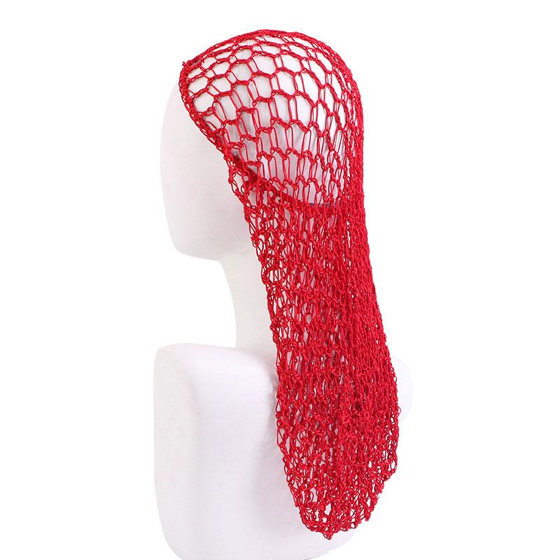 Product Introduction of Women Hand Crochet Hair Woven Hair Net Hair Cap Night Sleep Cap Wig Protective 23