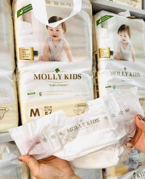 Product Introduction of Tã bỉm Molly Kids CÔNG NGHỆ HÀN QUỐC đủ size Dán Quần NB66/S62/M56/M52/L48/XL44/XXL42/3XL40/4XL38 7
