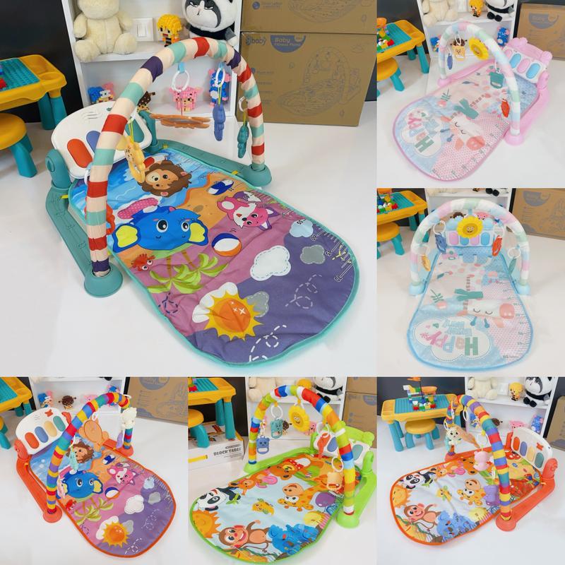 [ẢNH THẬT] Thảm nhạc cho bé sơ sinh nằm chơi - Kèm bàn Piano cho bé, xúc xắc, đồ chơi treo nôi cho trẻ sơ sinh