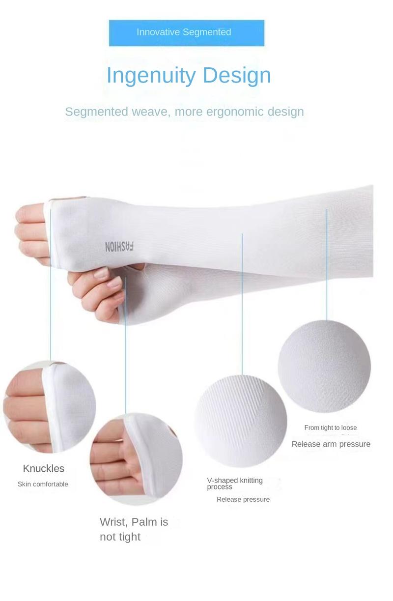 Product Introduction of [ Multi color optional wear ] Summer sun protection ice sleeves for men and women, ice silk sleeves, UV resistant breathable gloves, arm sleeves, cycling and driving arm sleeves 7