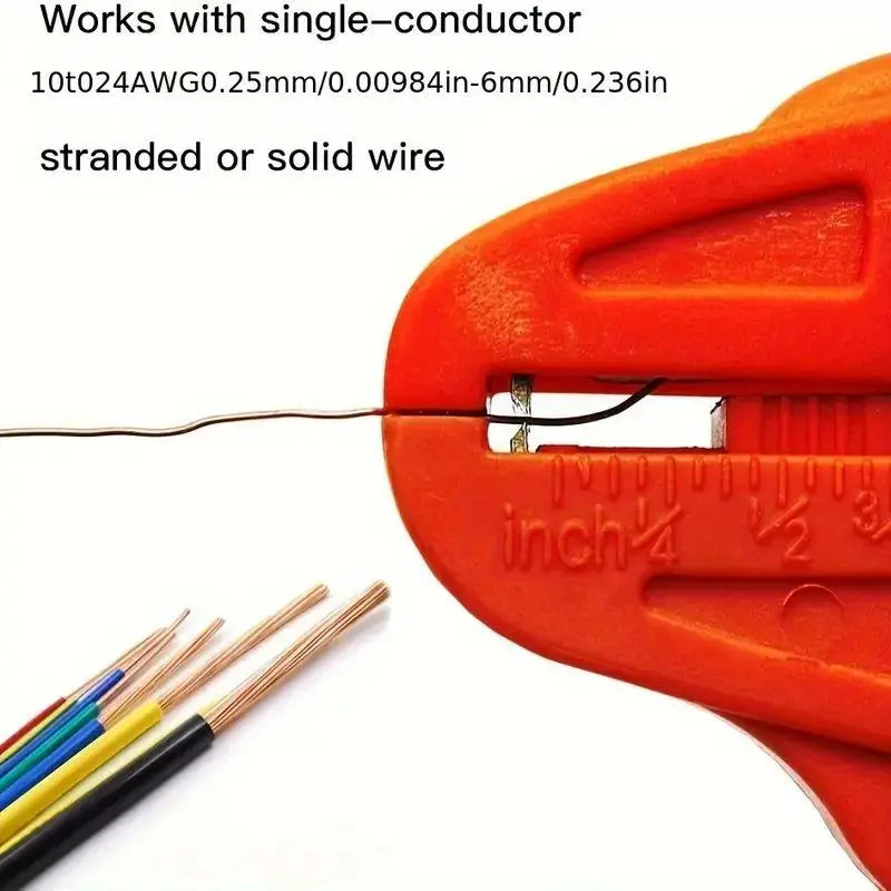 Adjustable 10-24 AWG Cable Stripper Tool, 2 In 1 Wire Stripper & Cutter, Automatic Wire Stripper & Cutter Tool, Professional Hand Tool For Electronic & Car Repair 2