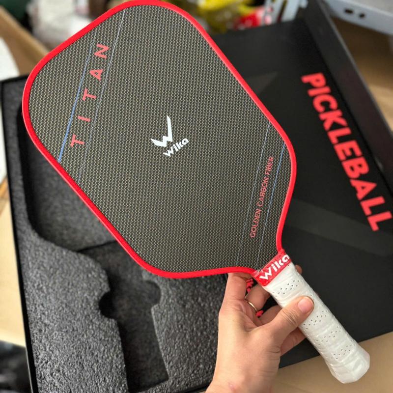 Vợt Pickleball Wika Titan Đỏ 16mm mặt vợt titanium công thủ toàn diện