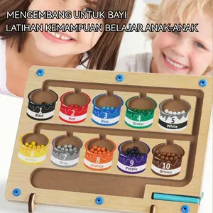 Color Classification MazeMainan Sortir Warna Berhitung Magnetic-Magnetic Board Wooden Education ToyMainan Edukasi Anak Kado Kayu temeron