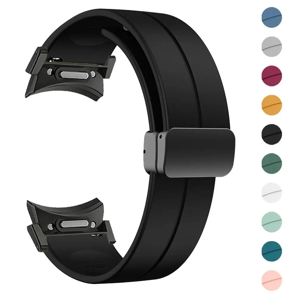 Magnetic Silicone Strap for Samsung Galaxy Watch 7 6 44mm 40mm 5Pro 45mm Sport Watchband 20mm Band Bracelet Galaxy Watch 6/4 Classic 43mm 47mm